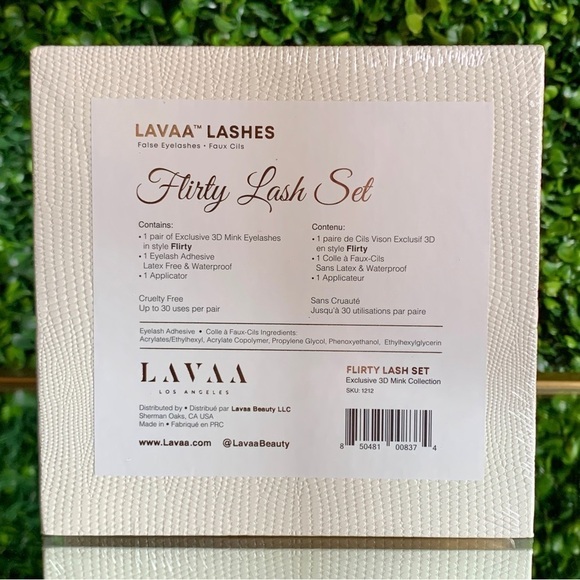 LAVAA Beauty 3D Mink Lashes Kit FLIRTY w/ Adhesive & Gold Applicator Tool | NEW - Picture 10 of 11